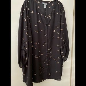 Bird pattern blouse
